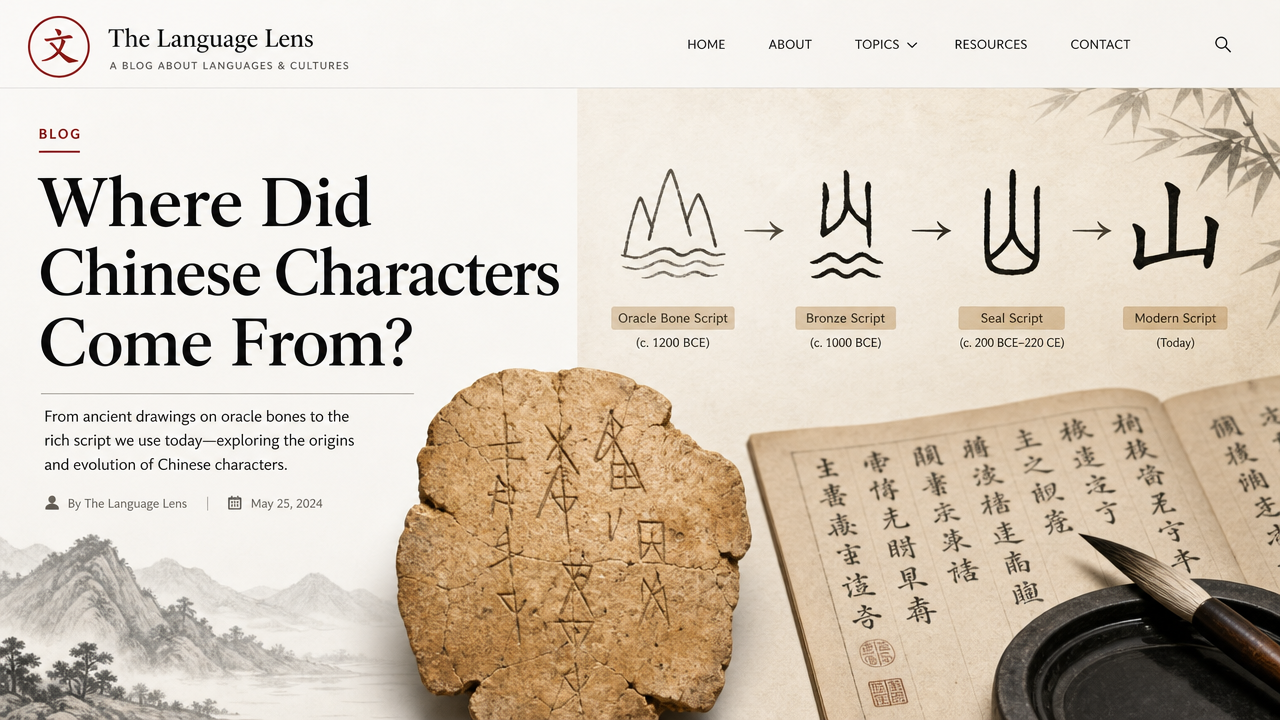 Where do Chinese characters come from?